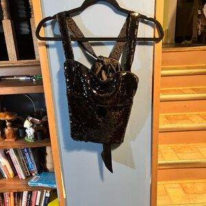 Sequin Black Women's Top